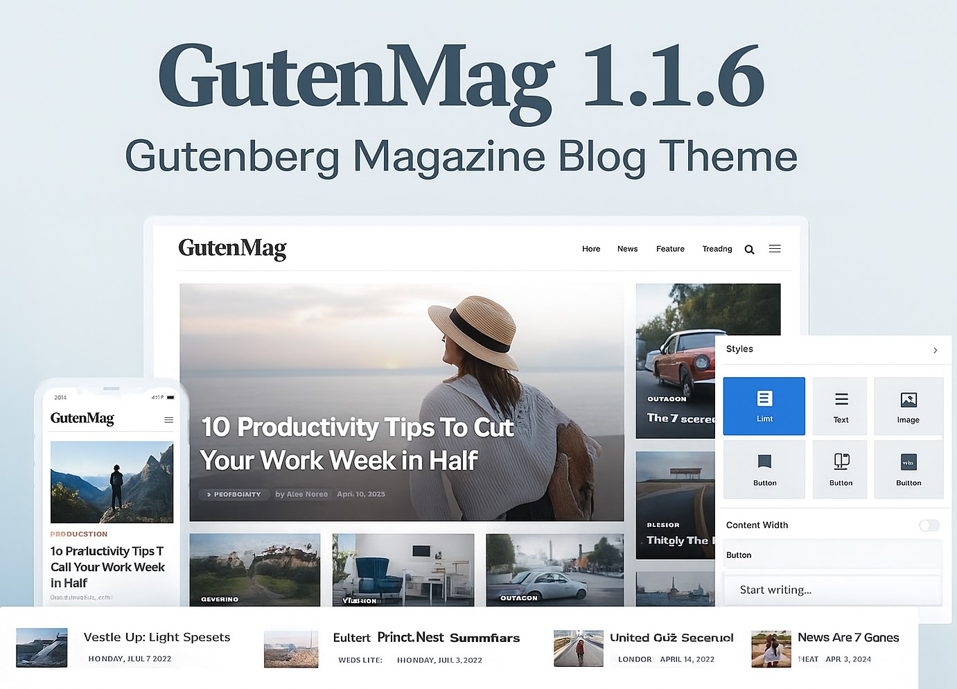 GutenMag 1.1.6 – Gutenberg Magazine Blog Theme