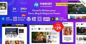 Neeon WordPress News Magazine Theme 3.1.1